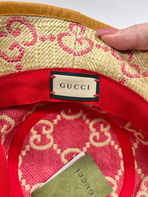 Cappello Bucket Gucci GG raffia
