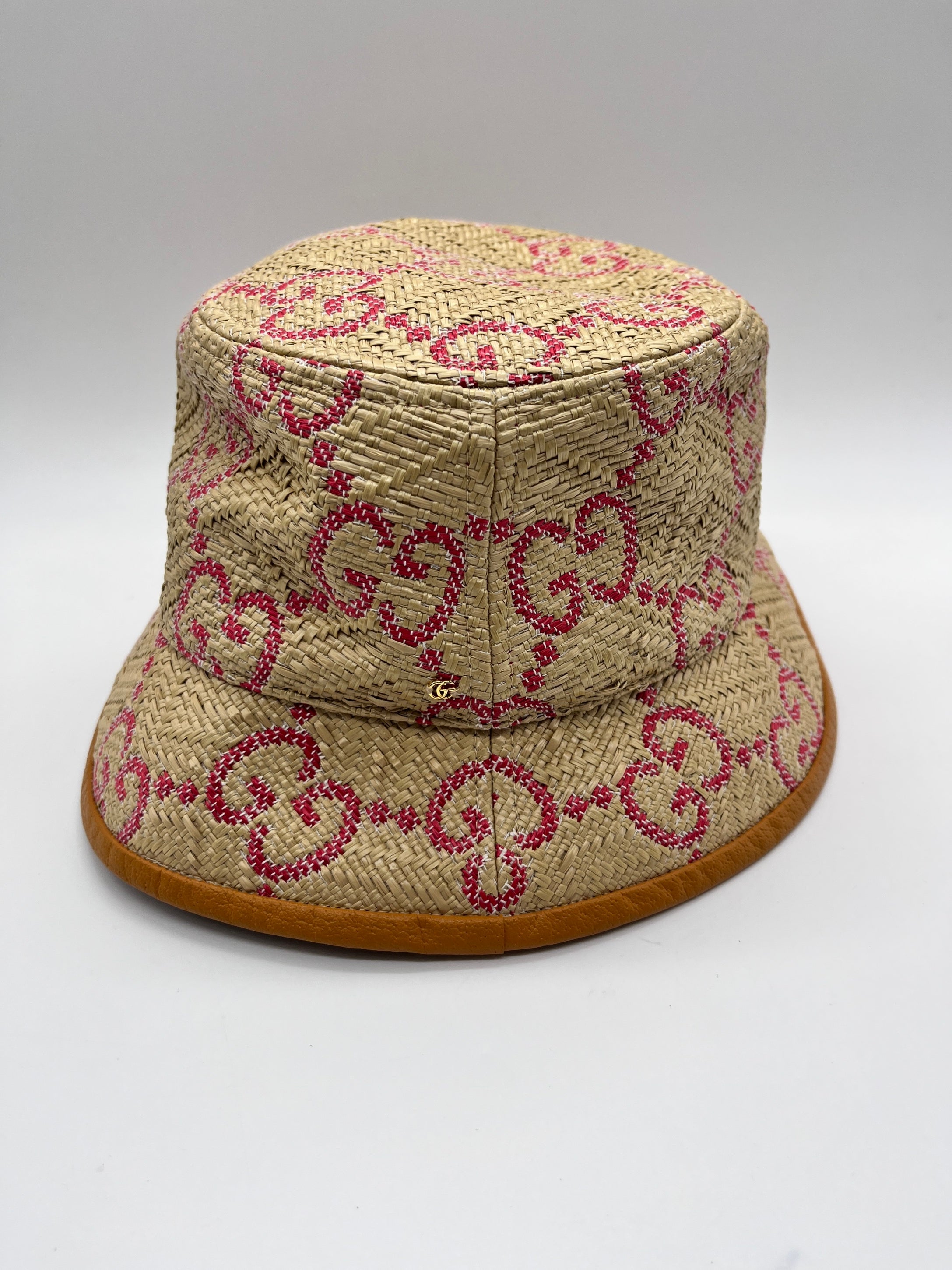 Cappello Bucket Gucci GG raffia