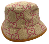 Cappello Bucket Gucci GG raffia