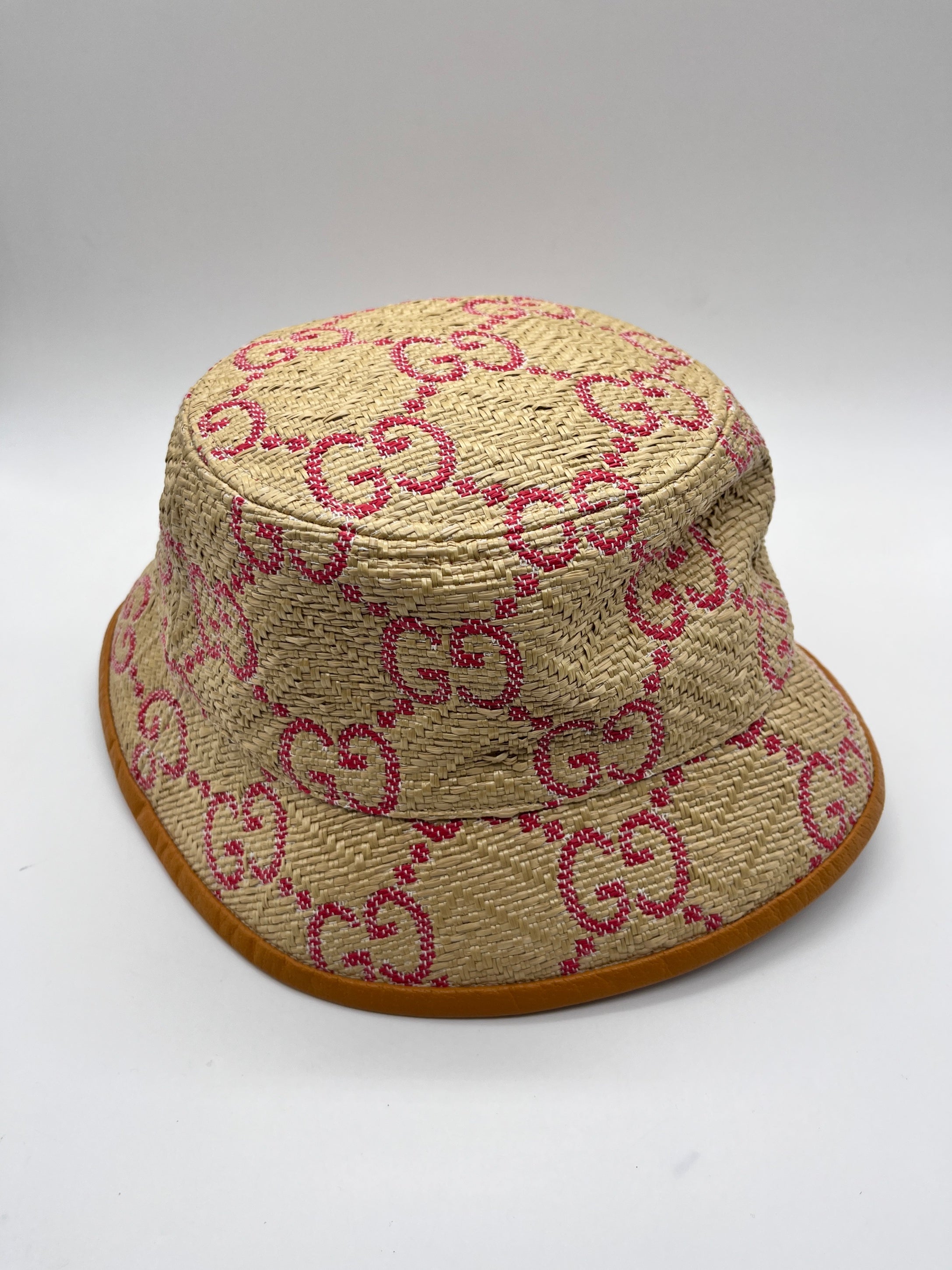 Cappello Bucket Gucci GG raffia